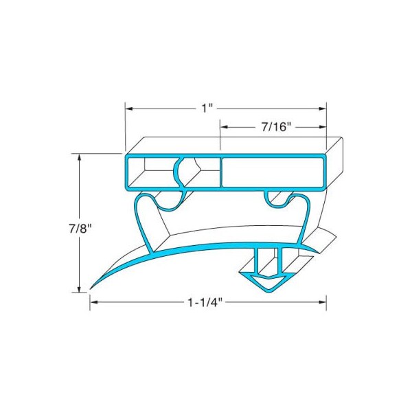 Allpoints Allpoints 741341 Gasket 25 1/2" X 53" For True Manufacturing 741341 - main